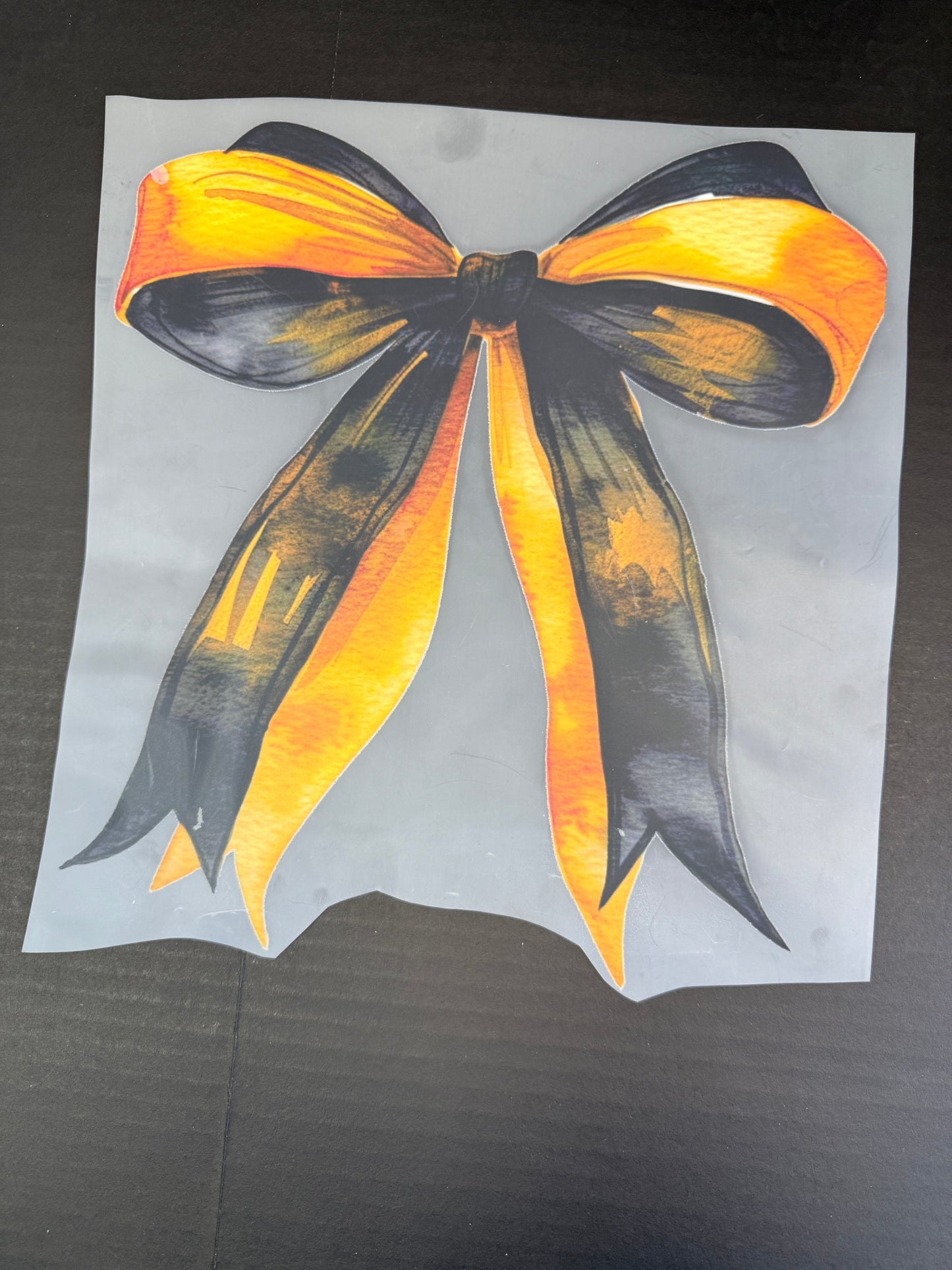 orange black bow