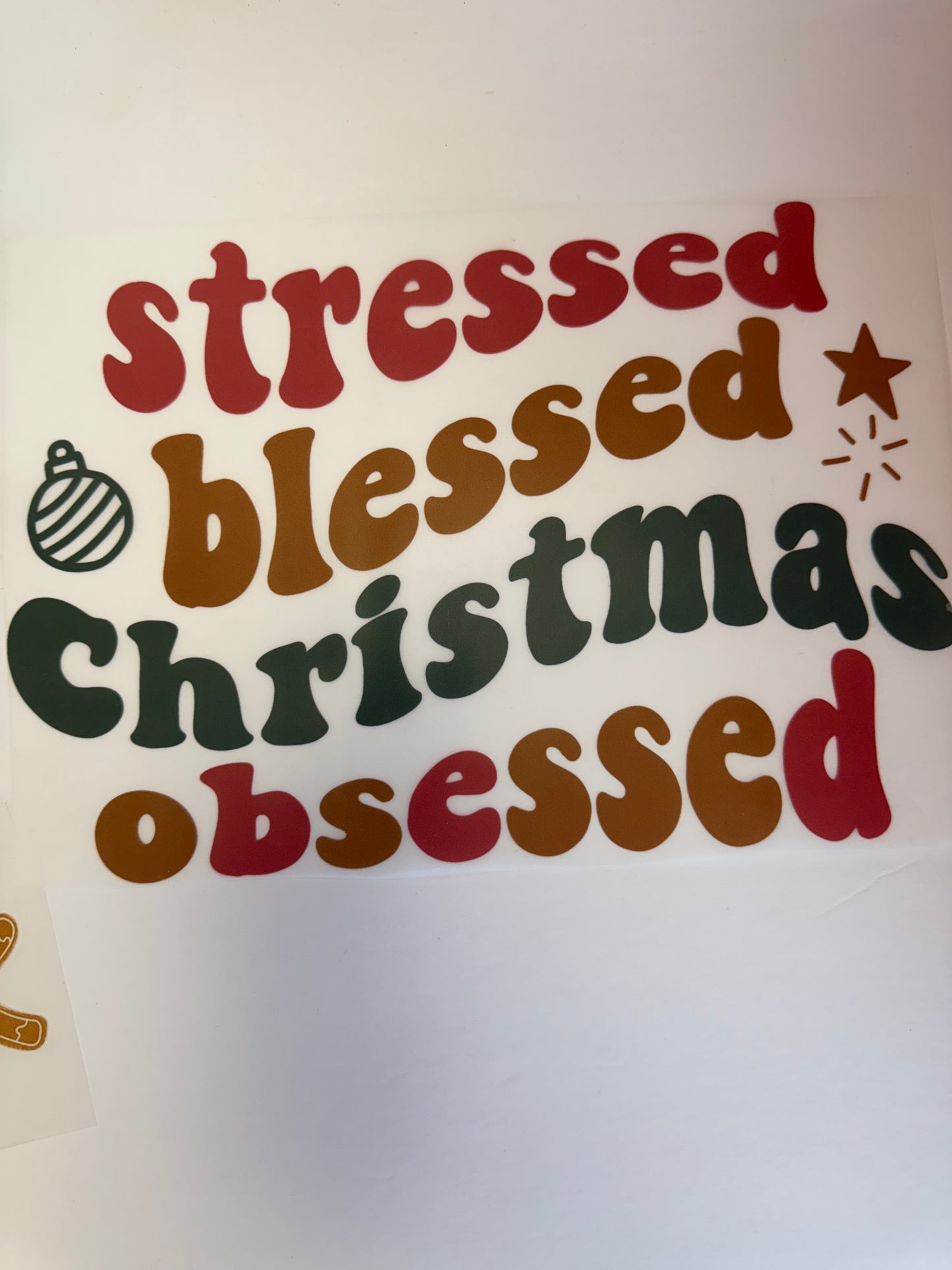 stressed blessed christmas obsessed