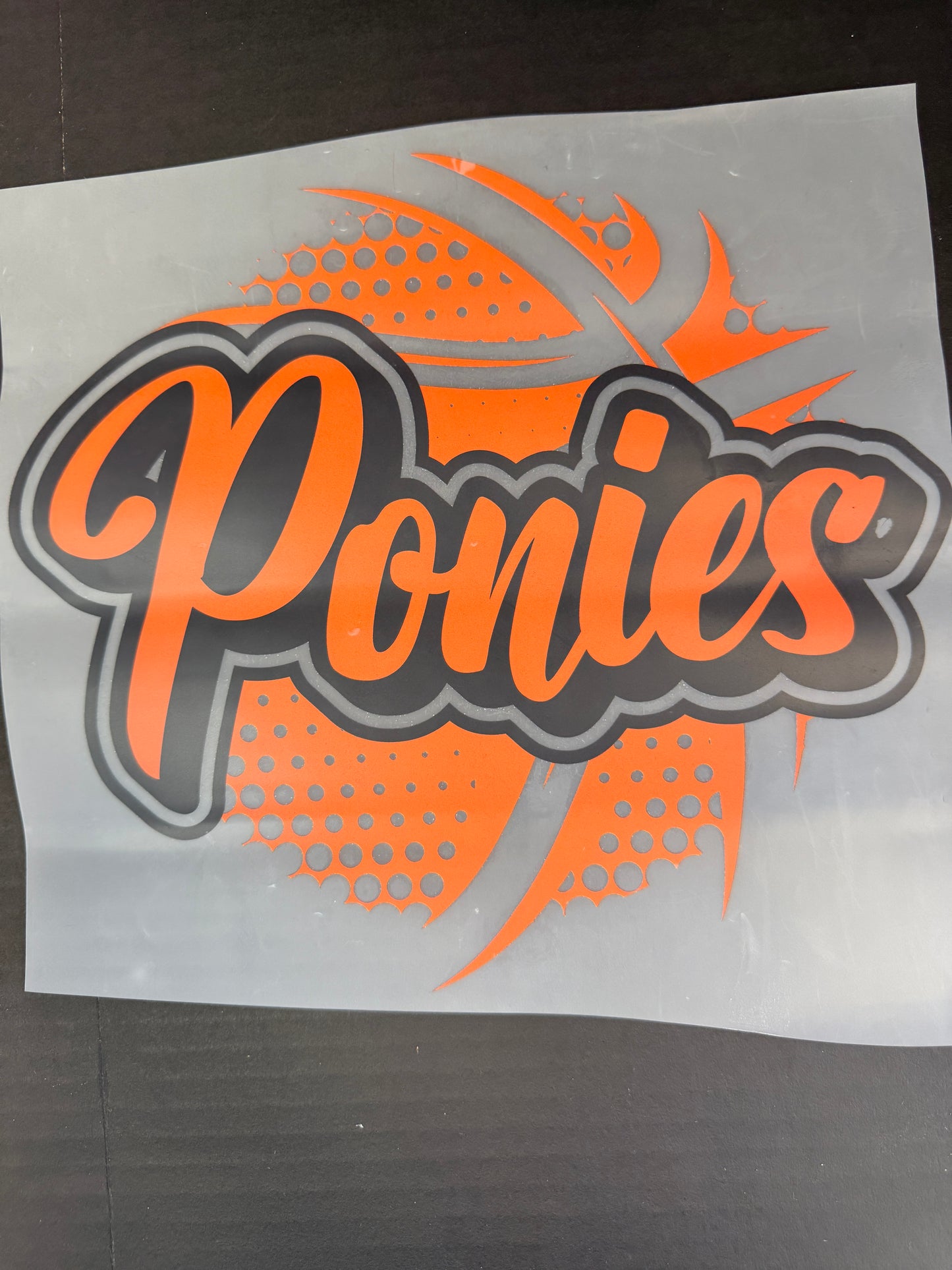 ponies basketball orange dots