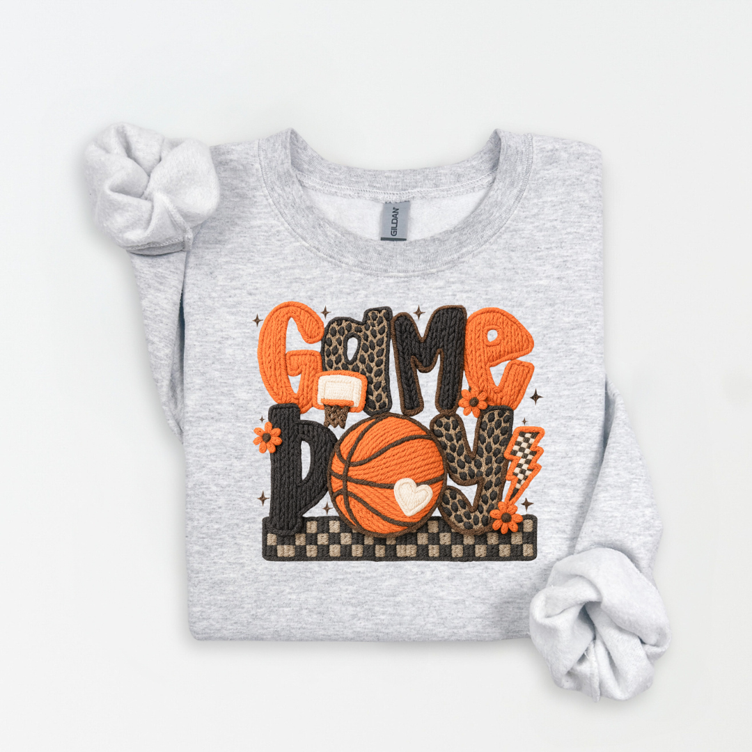 game day (faux emrboidered)