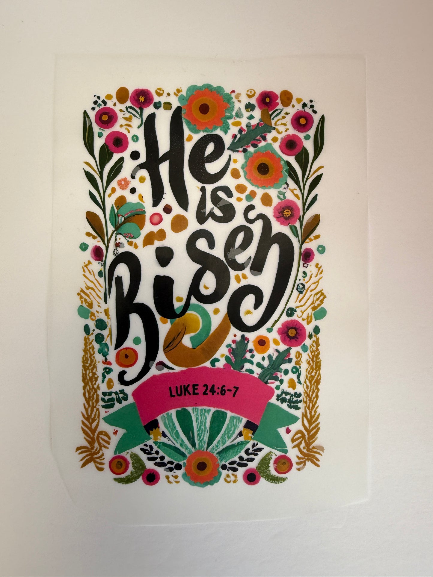 he is risen (floral) (youth size only)