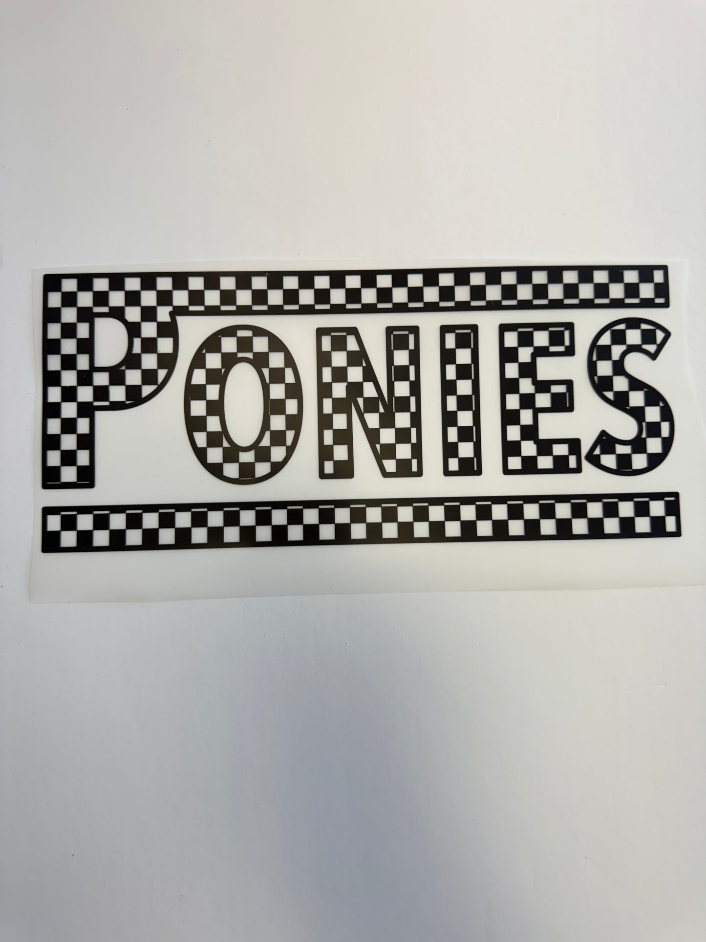 ponies checkered
