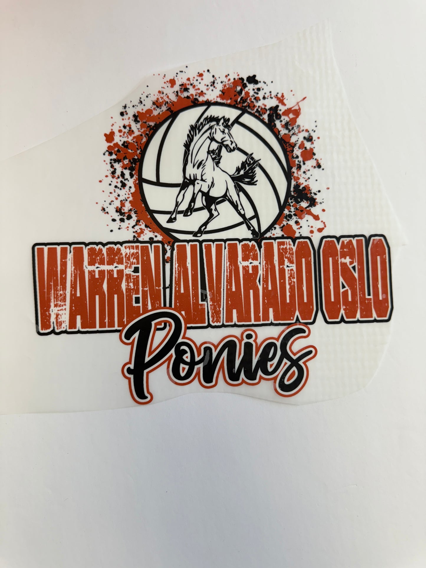 ponies volleyball splatter
