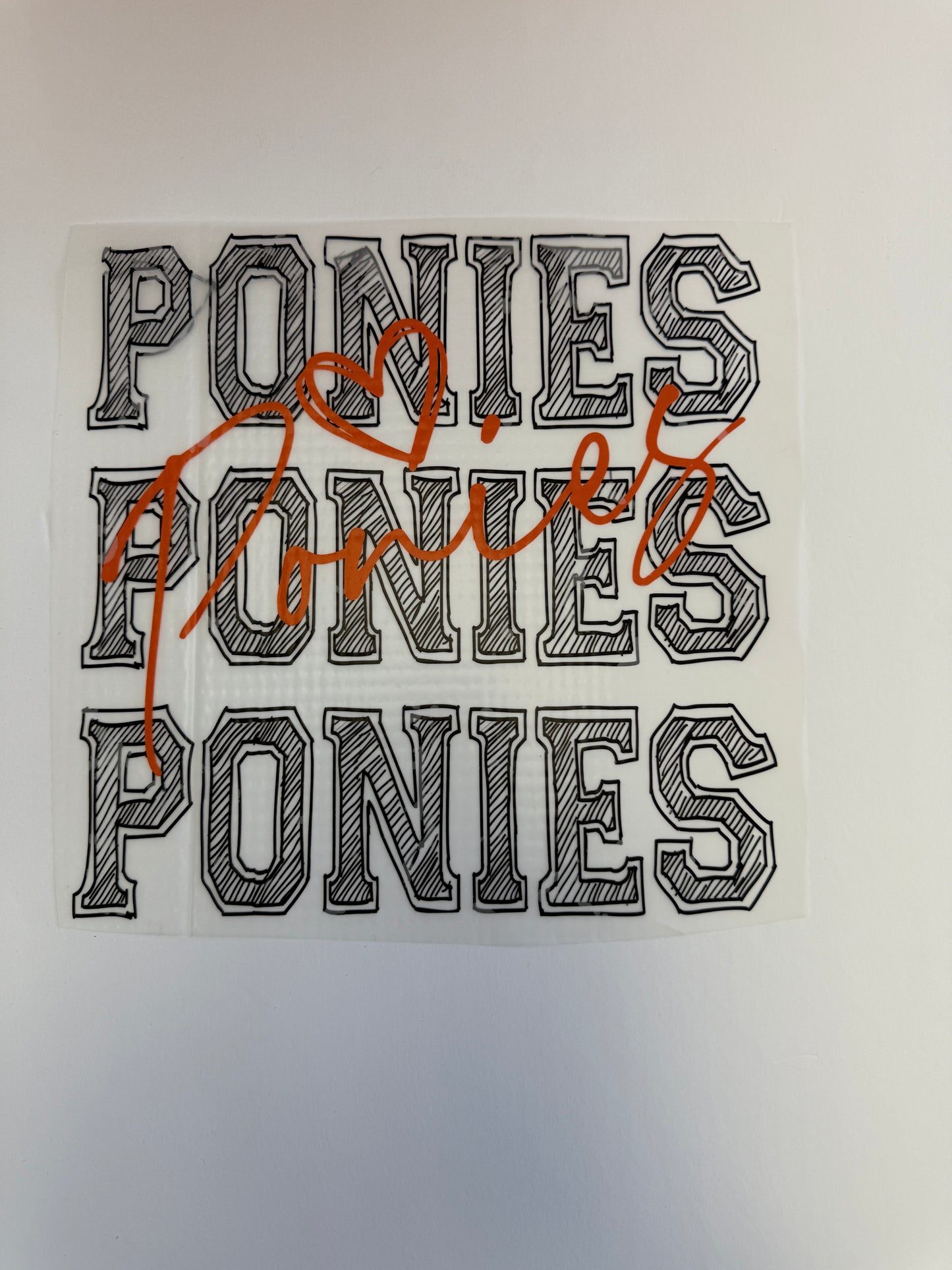 ponies scribbles (black)
