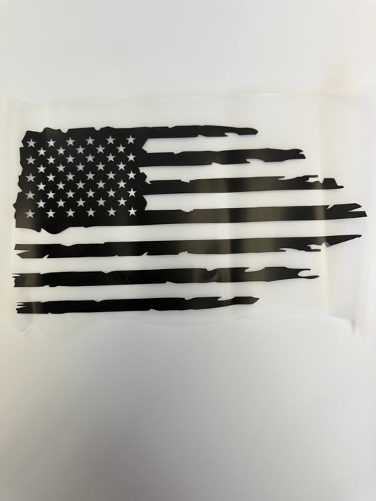 black distressed flag