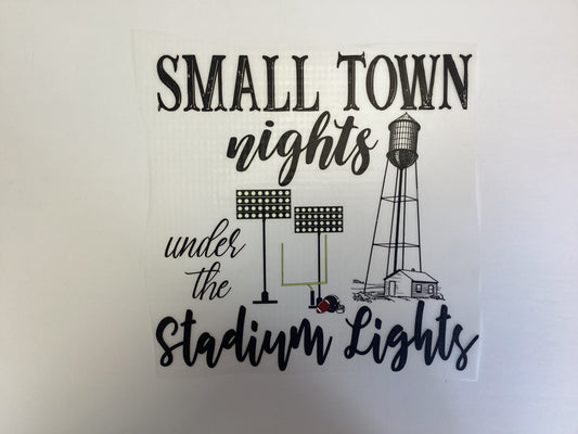 Small town night under the stadium lights
