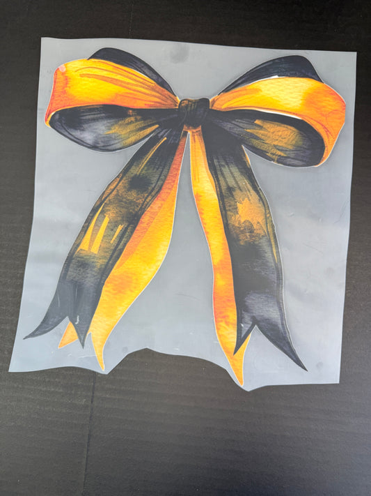 orange black bow