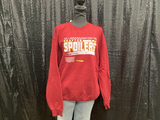 grafton spoilers - maroon crew sweatshirt - MEDIUM
