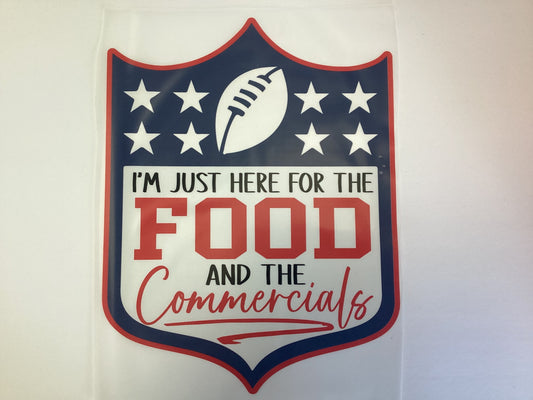 I’m just here for the food and commercials