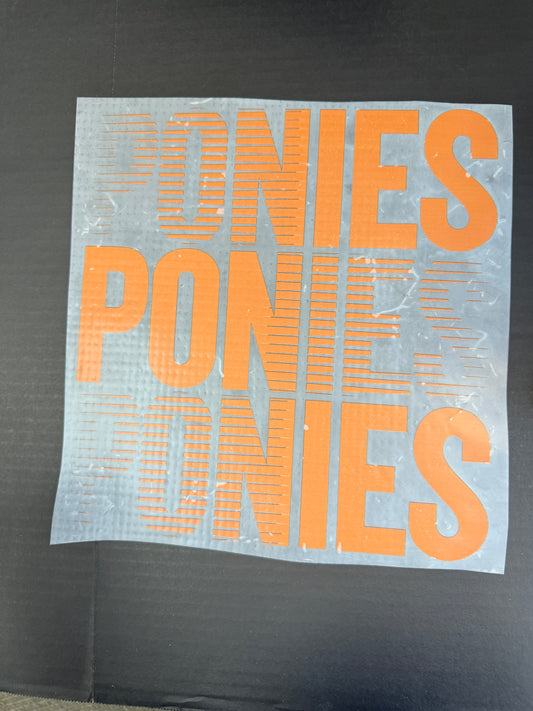 ponies ponies ponies (orange)