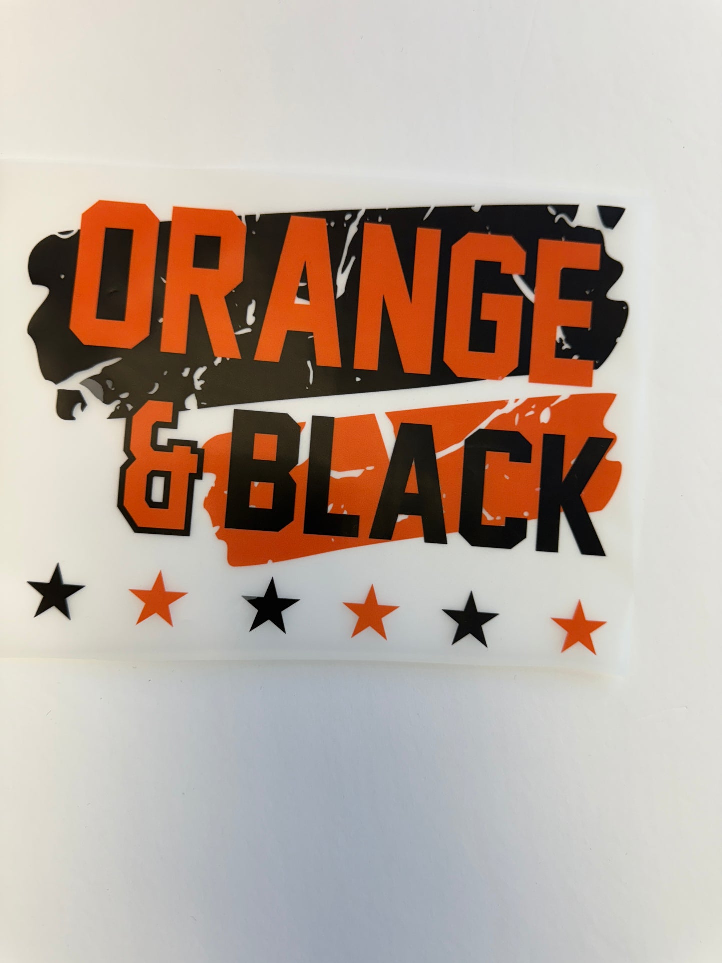 orange and black (stars) (youth size only)