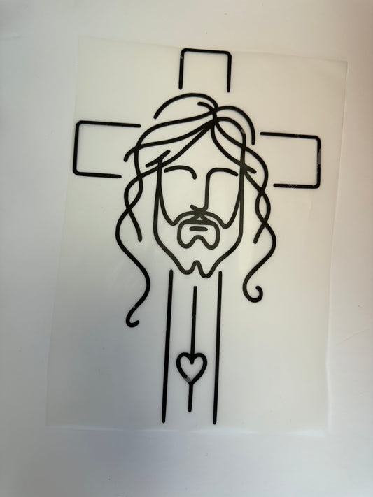 Jesus face in the cross