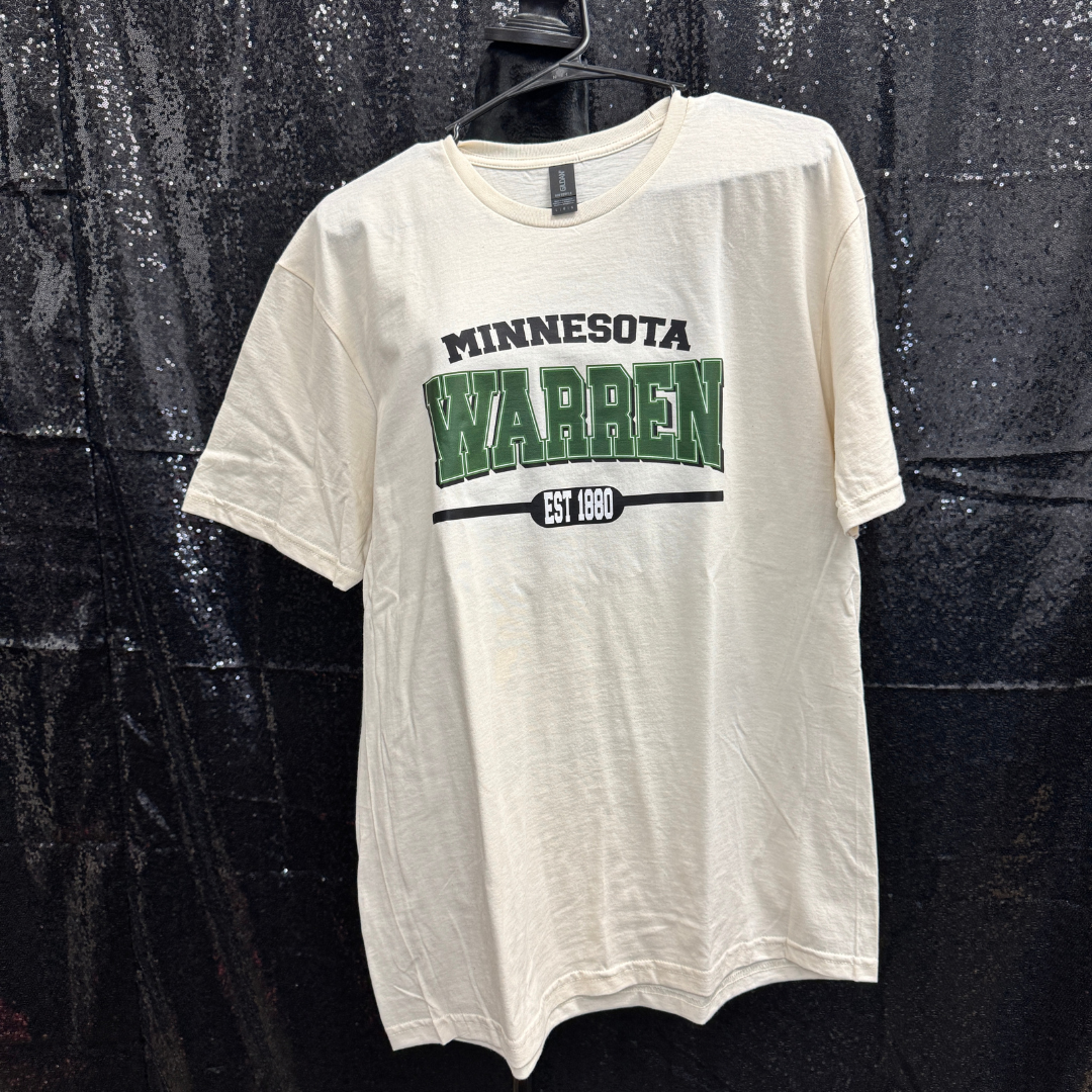 Minnesota WARREN EST 1880 —  NATURAL TSHIRT LARGE