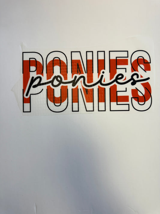 ponies cutout (black)