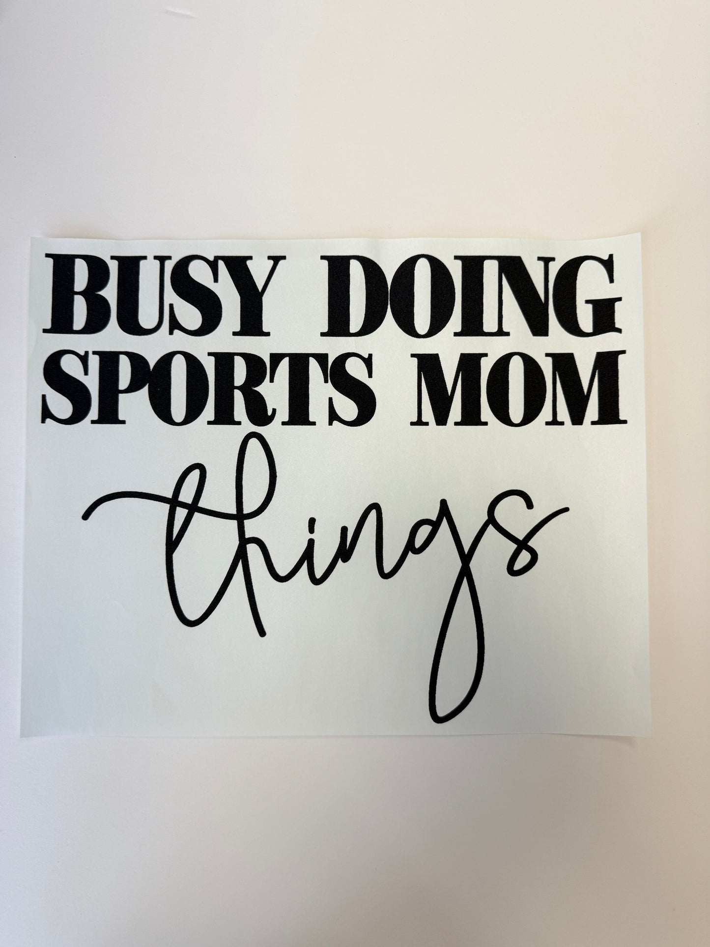 busy doing sports mom things