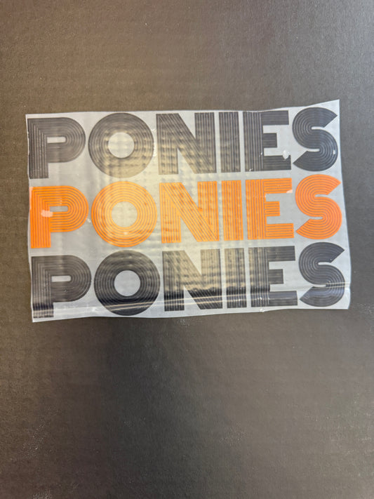 poniesx3 black orange black