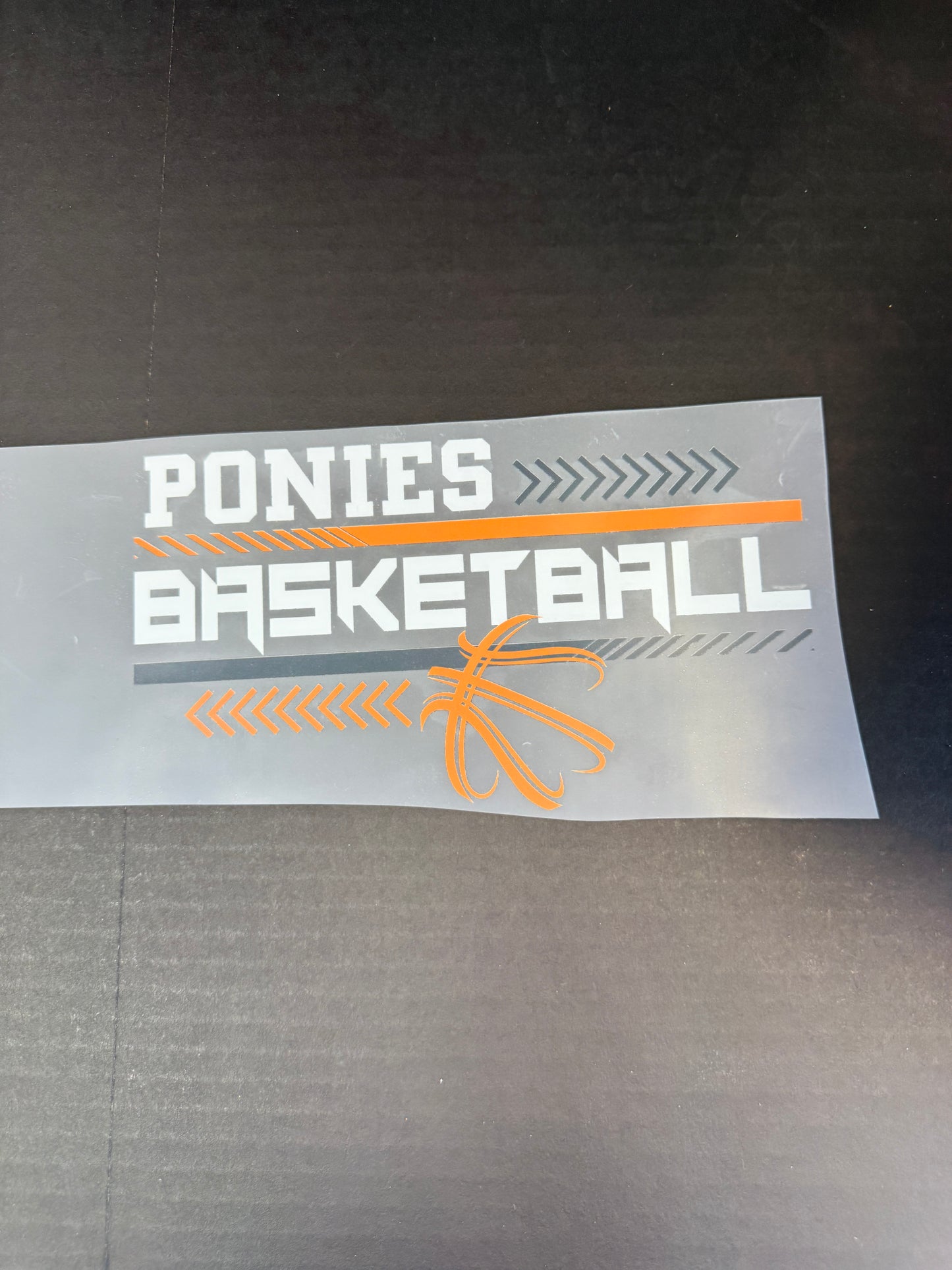 ponies -basketball (orangeblack lines ball