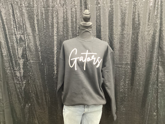 gators puff - black crew sweatshirt - Medium