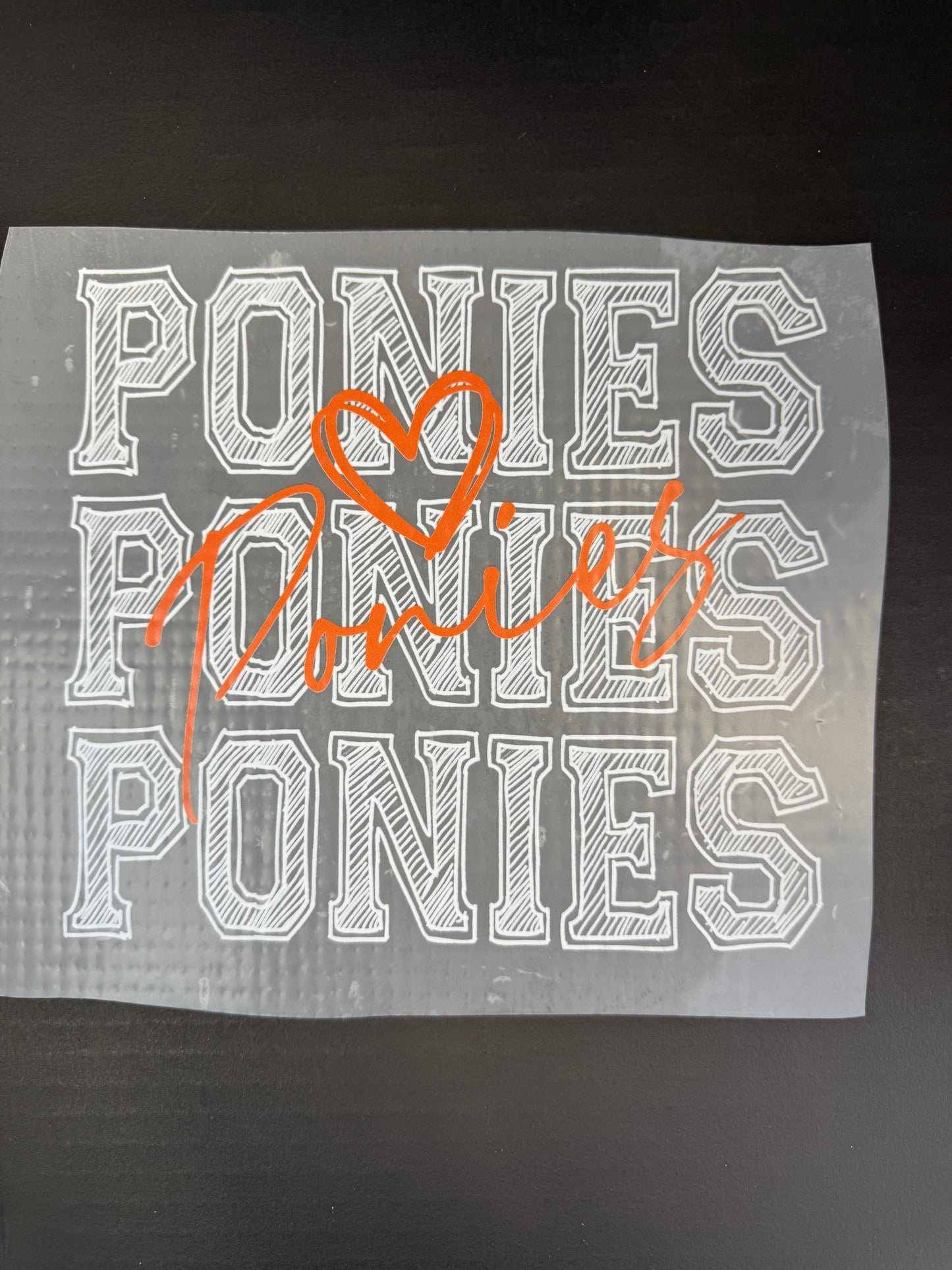 ponies scribbles (white)