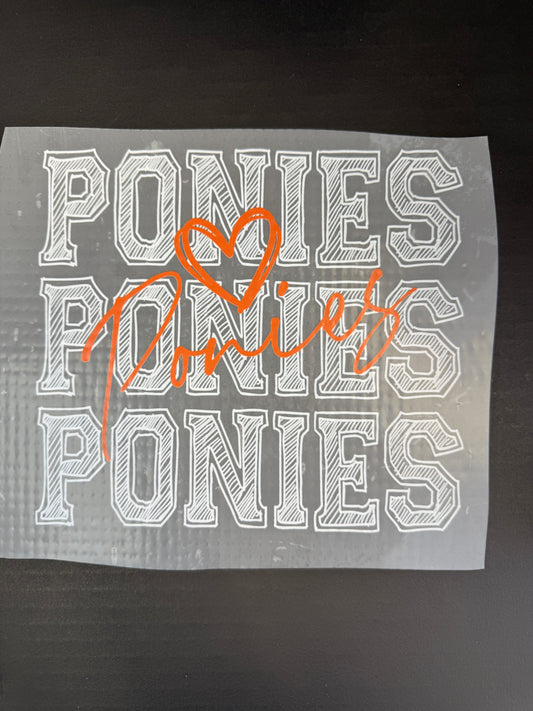 ponies scribbles (white)