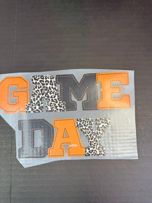 game day orange leopard