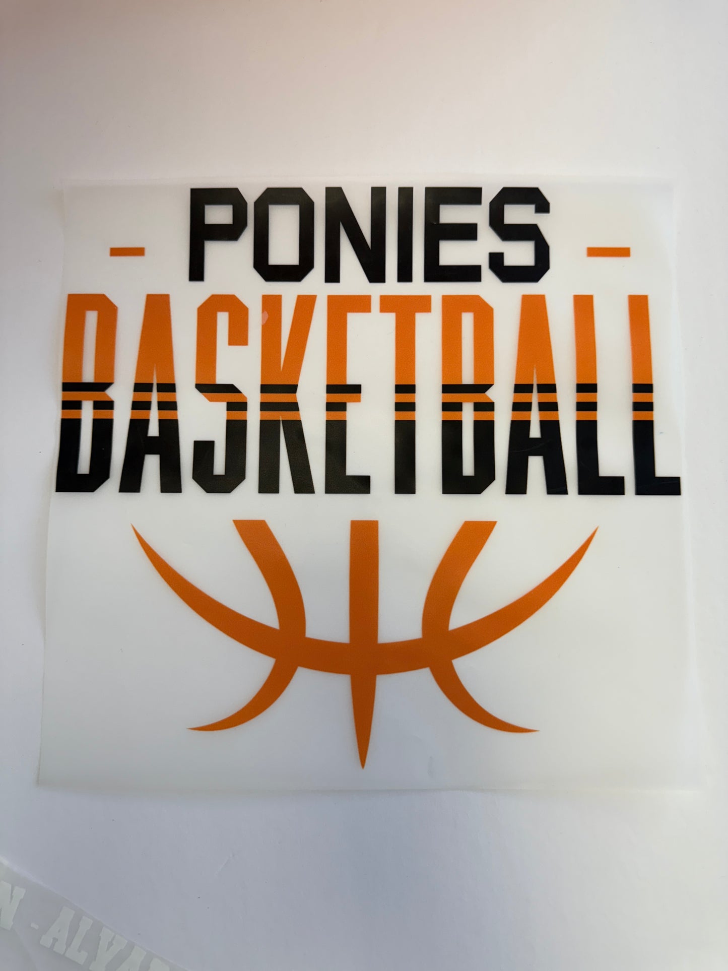 ponies- basketball ball