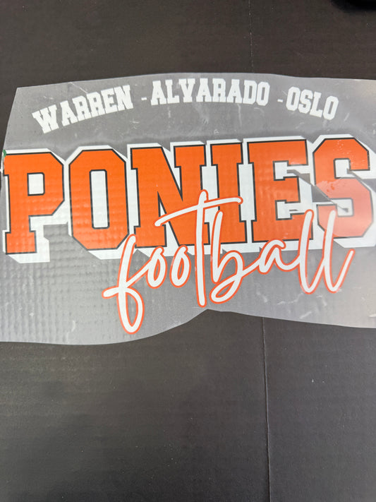 wao ponies football block&script