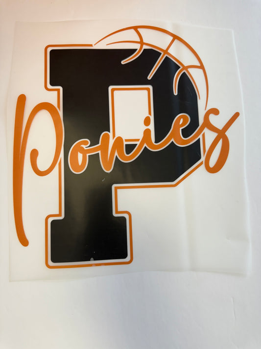 p ponies basketball black