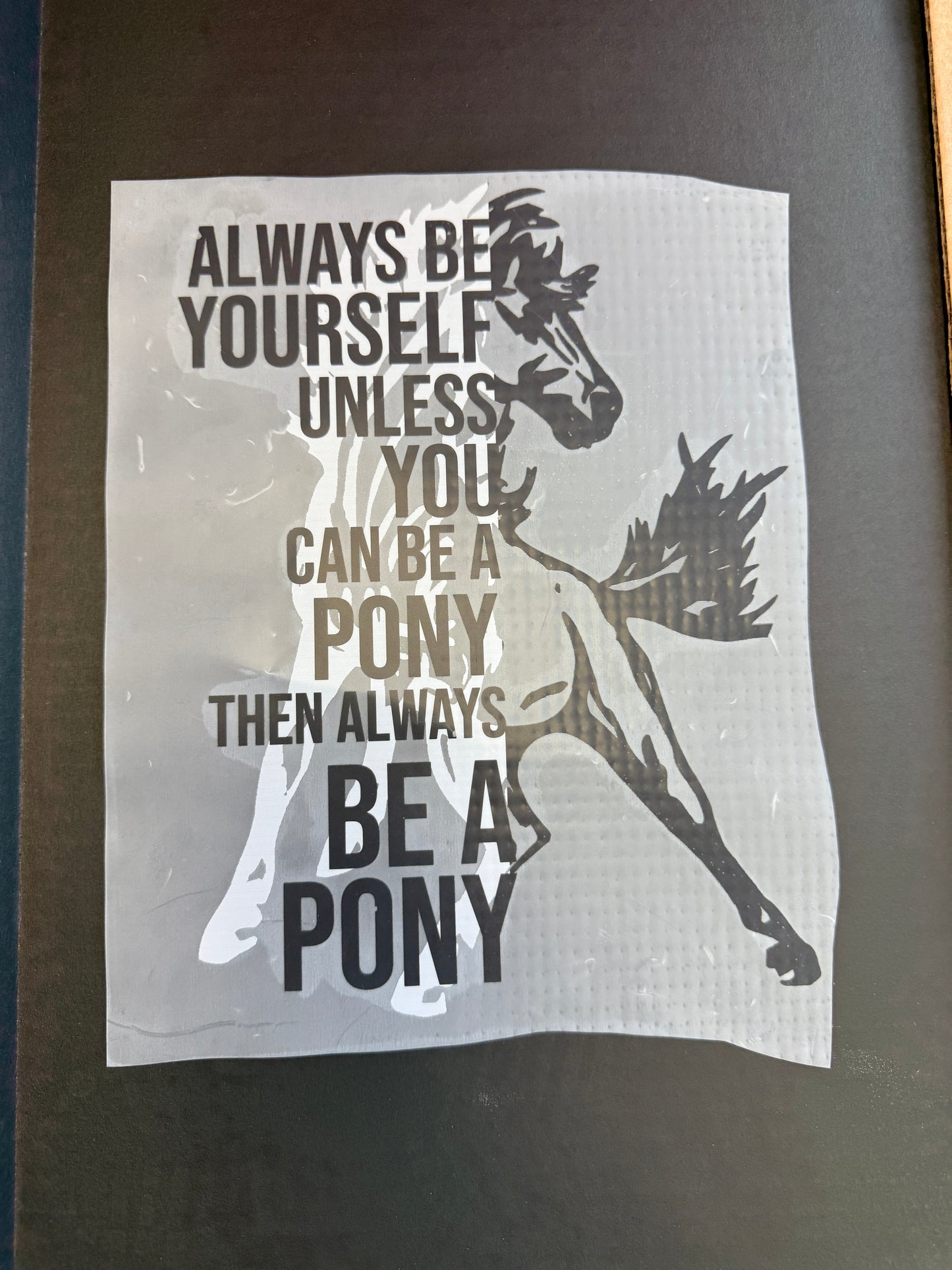 always be yourself, be a pony