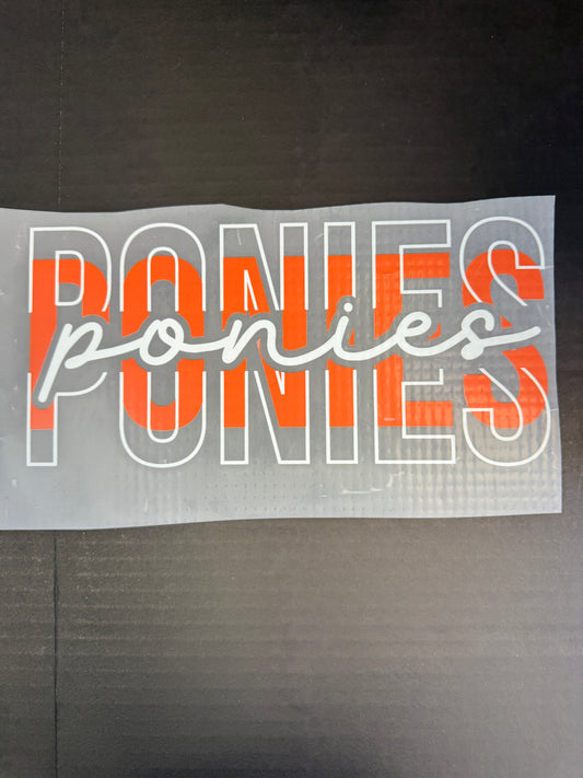 ponies cutout (white)