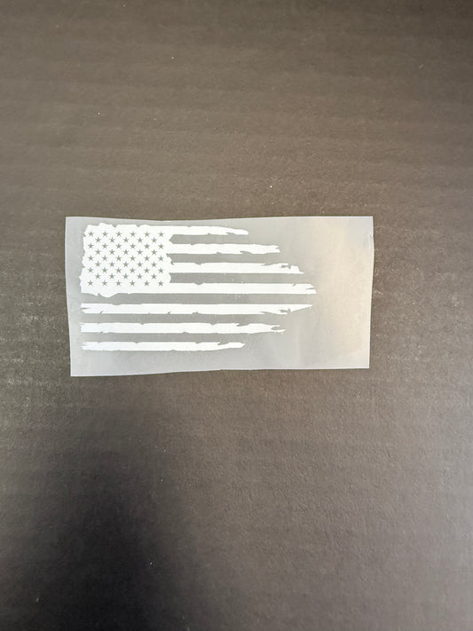 white distressed flag (pocket size only)