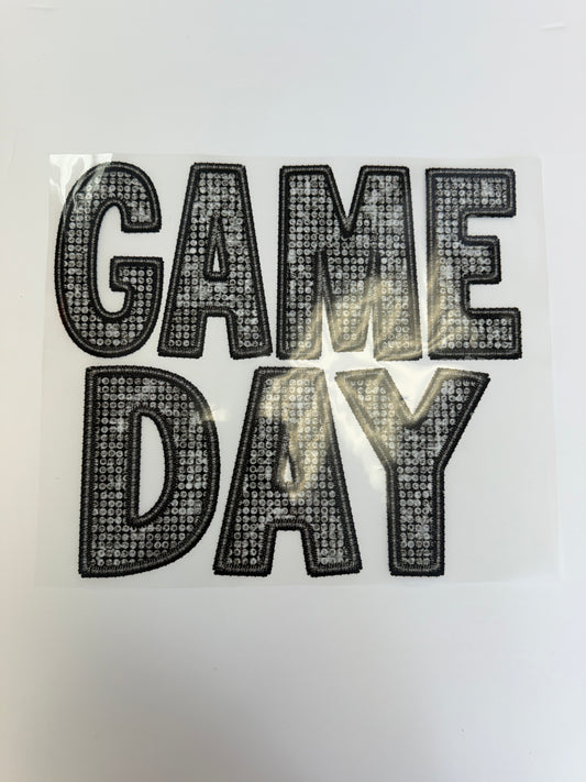 Game Day silver sparkle